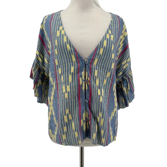 Saylor Women's Multicolor Emely Crop Top Blouse Size Medium NEW - Picture 3 of 6